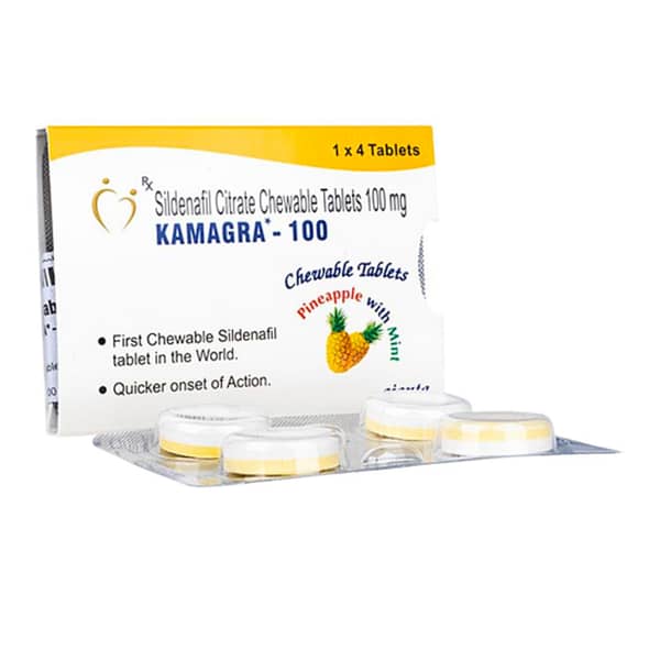 Kamagra Chewable Tablets 100mg Pineapple Flavour In Dubai